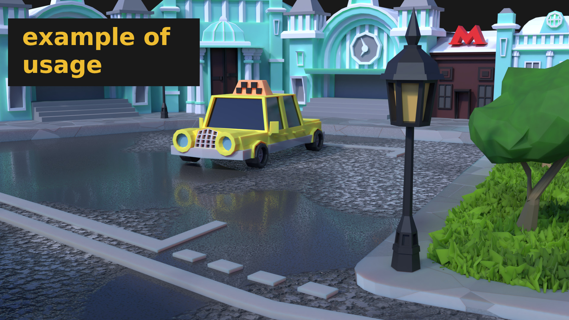 stylized cartoonish asphalt (procedural) preview image 2